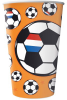 8 football Oranje paper cups 250ml