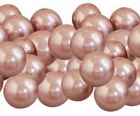 Widok: 40 Balonów Lateksowych Eko Różowe Złoto Chrom