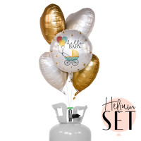 Vorschau: Baby Buggy Ballonbouquet-Set mit Heliumbehälter