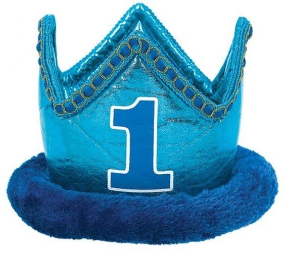 First birthday boy fabric crown
