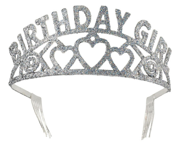 Glitter fødselsdag pige krone