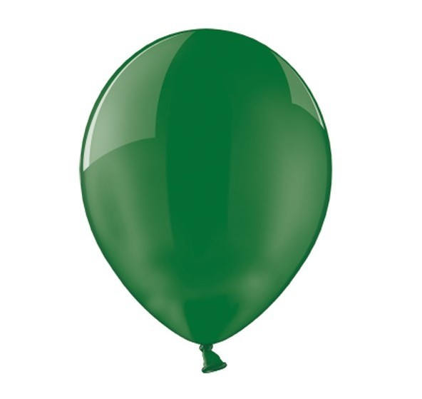 100 balonów Shiny Crystal Green 30cm