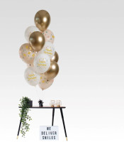 Vorschau: 12 Blumige Geburtstags-Ballons 33cm