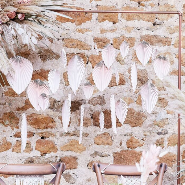 25 landelijke bruiloft palmblad hangers