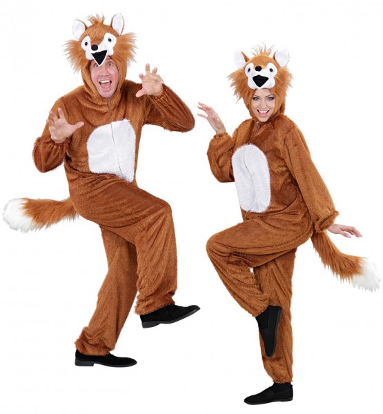 Plush fox costume overall