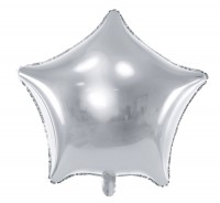 Oversigt: Folieballon sølv Star blank 70cm