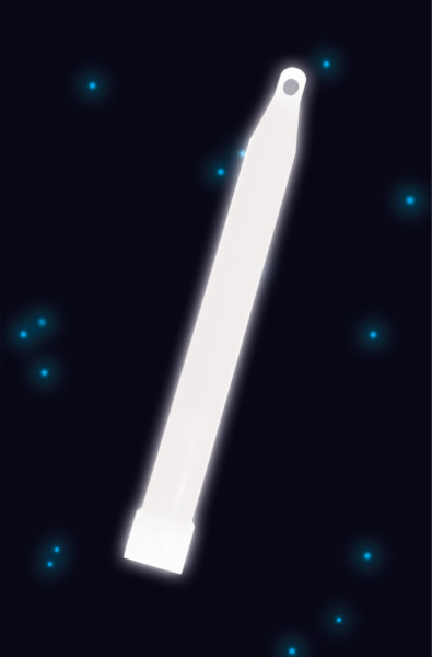 Power Glowstick con cordoncino da 15 cm bianco