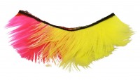 Vista previa: Pestañas de plumas elegantes rosa amarillo