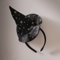Vista previa: Sombrero de bruja estrella con diadema de lujo