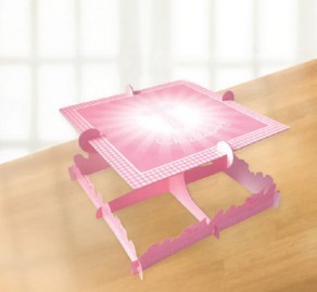 Pink Baptism Blessing Cake Stand 2
