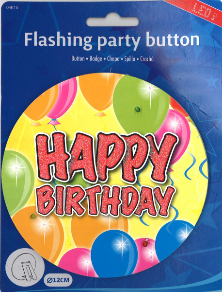 LED Spectacular Happy Birthday Button 2