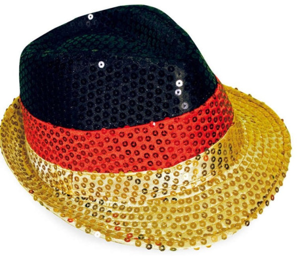 Germany fan hat disco with sequins