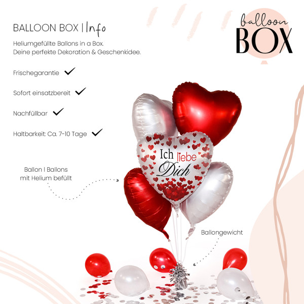 Heliumballon in der Box I Love You 3