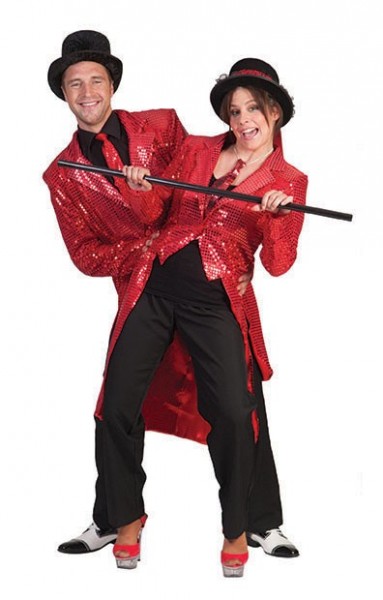 Show Glamour Paillettes Tailcoat Red 2