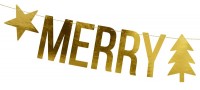Ghirlanda Merry Christmas oro 1,5 m