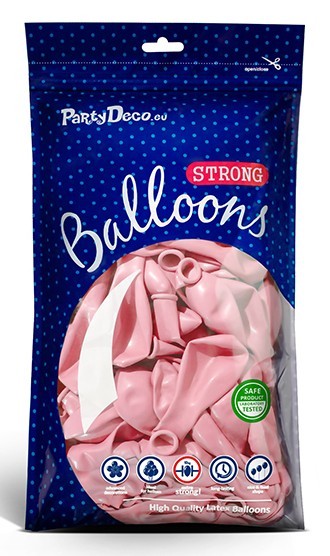 100 balonów Partylover pastelowy róż 23cm 4