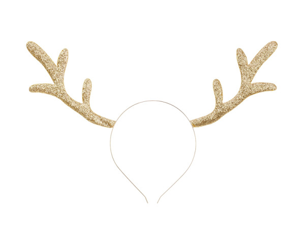 Golden reindeer children's headband