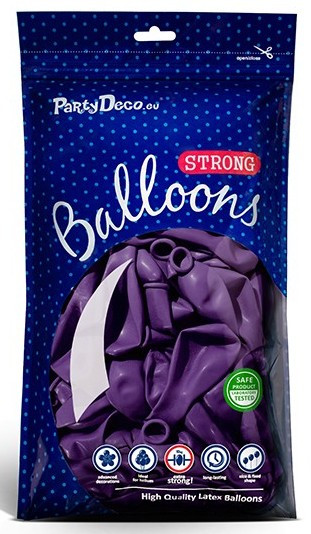 10 Partystar metallic Ballons lila 30cm 2