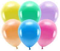 Vorschau: 100 Eco metallic Ballons bunt 30cm