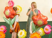 Oversigt: Folie ballon blomst 75cm