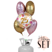 Vorschau: Shiny Dots 25 Ballonbouquet-Set mit Heliumbehälter