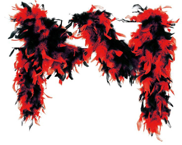 Black red feather boa 180cm