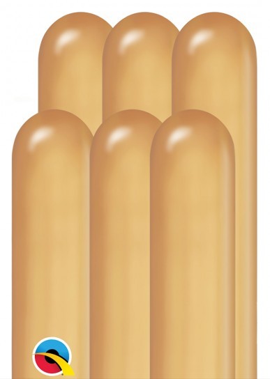 100 metalicznych balonów modelarskich w kolorze złotym 1,5m