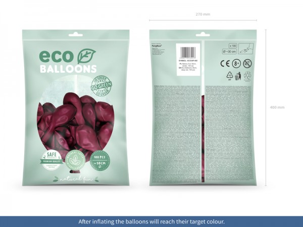 100 Eco Pastell Ballons brombeere 30cm