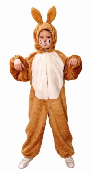 Plush rabbit costume for children