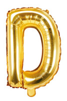 Palloncino lettera D oro 35cm