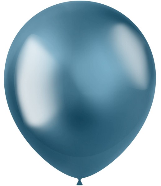 50 Shiny Star Luftballons blau 33cm