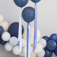 Vorschau: 3 blaue Ballonanhänger aus Kreppband