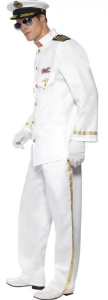 Kostium kapitana biały męski 3