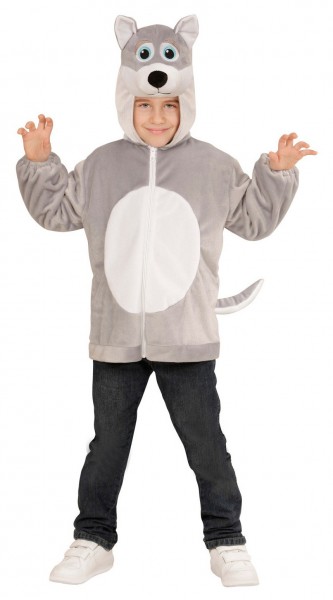 Kostuum grijze wolf voor kinderen