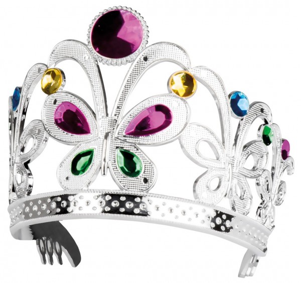 Corona de princesa con piedras de colores 2