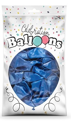 100 ballons métalliques Celebration blanc 25cm 2