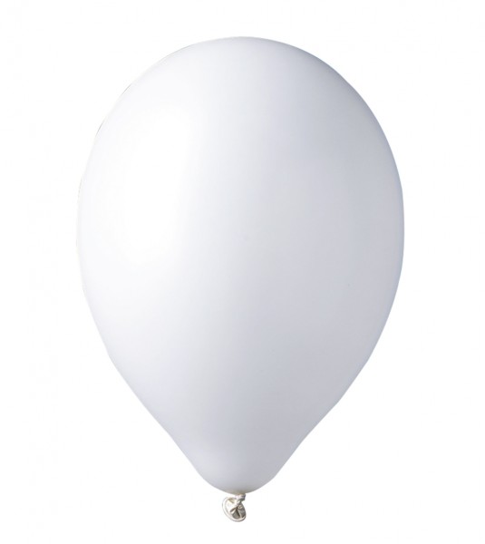 12 party balloons Madrid white 30cm