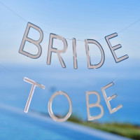 Preview: Bright Silver Bride to be Garland XXm