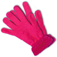 Neon pink glove