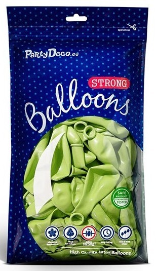 100 Partystar metallic Ballons maigrün 30cm 2