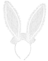 Anteprima: Orecchie da coniglio modellabili bianche