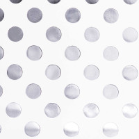 Aperçu: Papier cadeau blanc à pois argentés FSC Lovely Dots