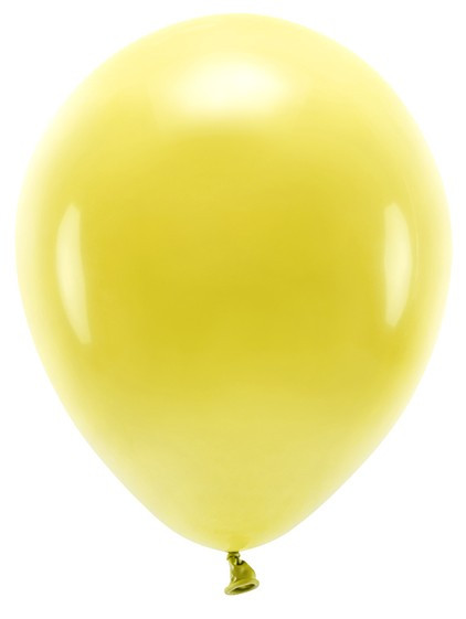 100 eco pastel balloons sun yellow 30cm