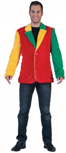 Fluffy parrot men's jacket