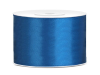 25m satin gift ribbon blue 5cm wide