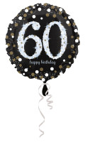 Gylden 60-års fødselsdag folieballon 43 cm