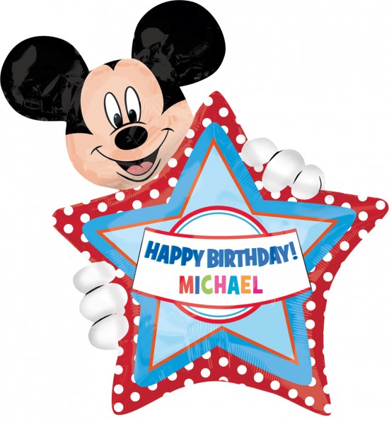 Personalisierbarer Geburtstagsballon Mickey Mouse