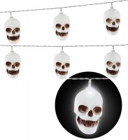 Aperçu: Guirlande lumineuse Halloween crâne 2,5 m