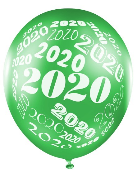 50 balonów Welcome 2020 30cm 2