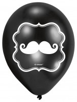 Preview: 6 cute mustache balloons 23 cm